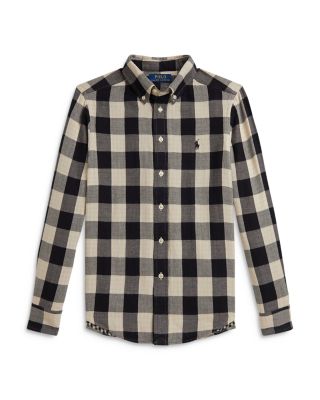 Boys' Buffalo Check Double Faced Cotton Shirt - Big Kid