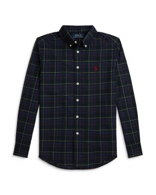 Boys' Plaid Cotton Poplin Shirt - Big Kid