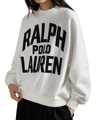 Satin Logo Fleece Crewneck Sweatshirt
