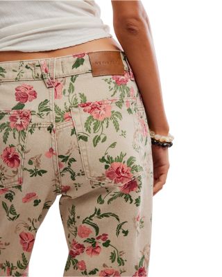 We The Free Deep Trance Mid Rise Printed Jeans in Wallpaper