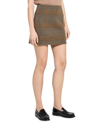Wool & Cashmere Plaid Mini Skirt