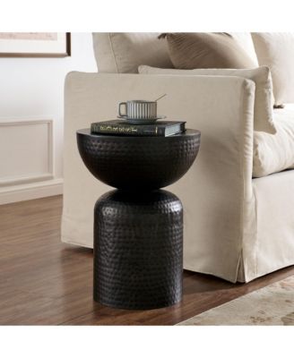 Mella Metal Hammered Side Table