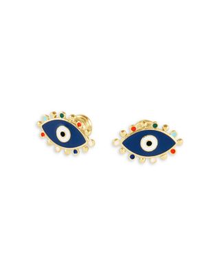 Milos Evil Eye Stud Earrings