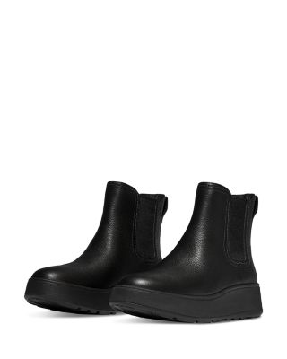 Women's F-Mode Stitch Warm Tumbled Leather Chelsea Boots