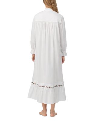 Long Sleeve Cotton Lawn High Neck Nightgown
