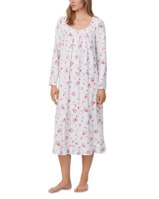 Long Sleeve Cotton Jersey Long Nightgown