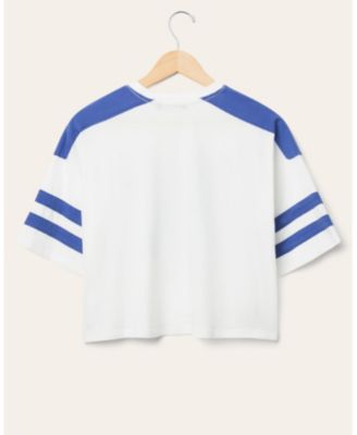 Women's NFL Denver Broncos Striped Crop Tee