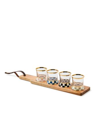 Assorted Check Shot Glass and Flight Board Set - Exclusive