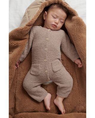 Unisex Fuzzy Long Sleeve Jumpsuit - Baby