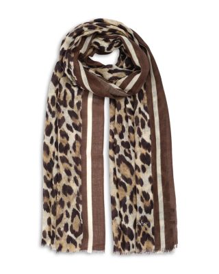 Leopard Print Wrap Scarf