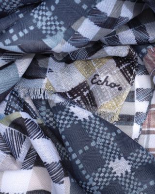 Patch Plaid Wrap