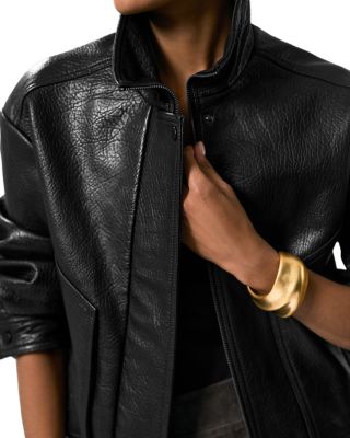 Kiara Textured Leather Jacket