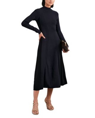 Petite Zaya Fluted Midi Knit Dress