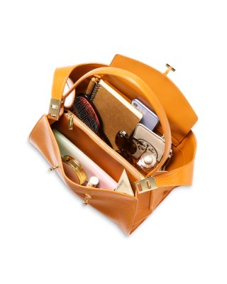 Hug Leather Top Handle Bag