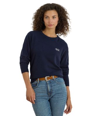 Embroidered Cashmere Crewneck Sweater