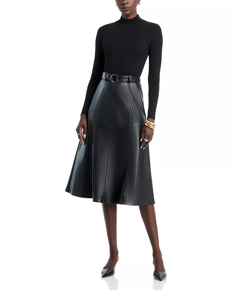 Elie Tahari The Miranda Mixed Media Dress