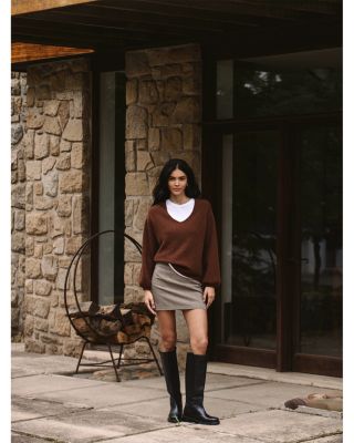 Houndstooth Mini Skirt