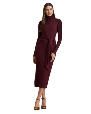 Tie Front Turtleneck Dress - Regular & Petites