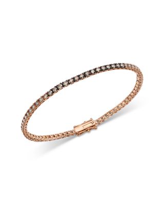 Champagne Diamond Tennis Bracelet in 14K Rose Gold, 3.0 tcw