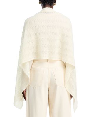 100% Cashmere Pointelle Oversized Blanket Scarf - Exclusive