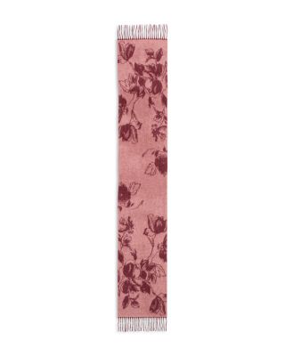 100% Cashmere Woven Floral Scarf - Exclusive