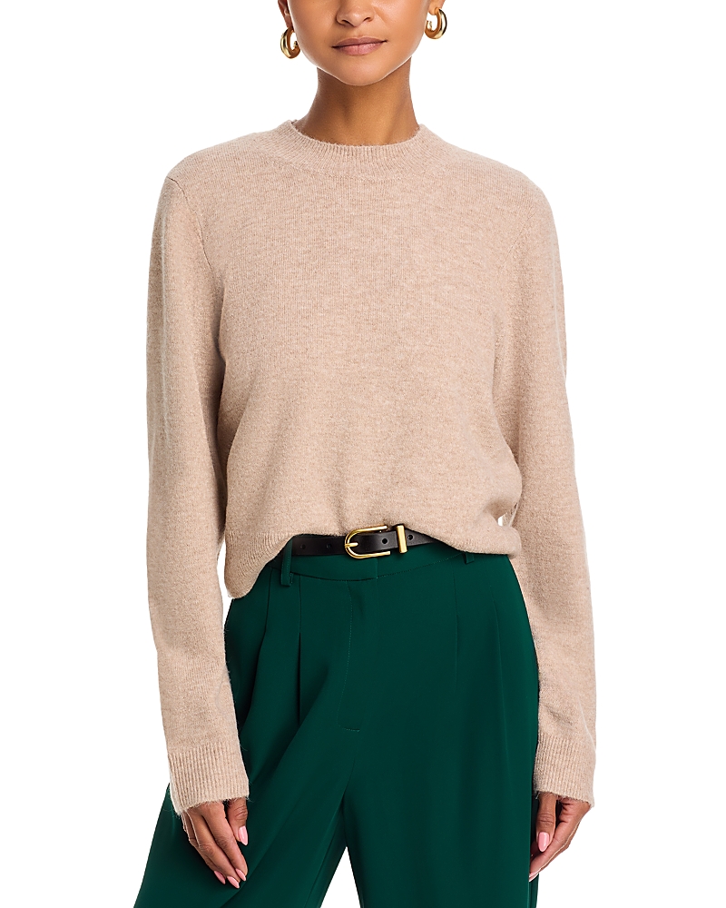French Connection Ellie Knit Crewneck Sweater In Brown