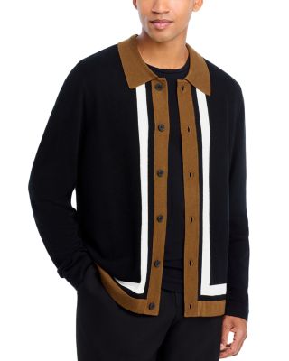 Color Blocked Button Sweater