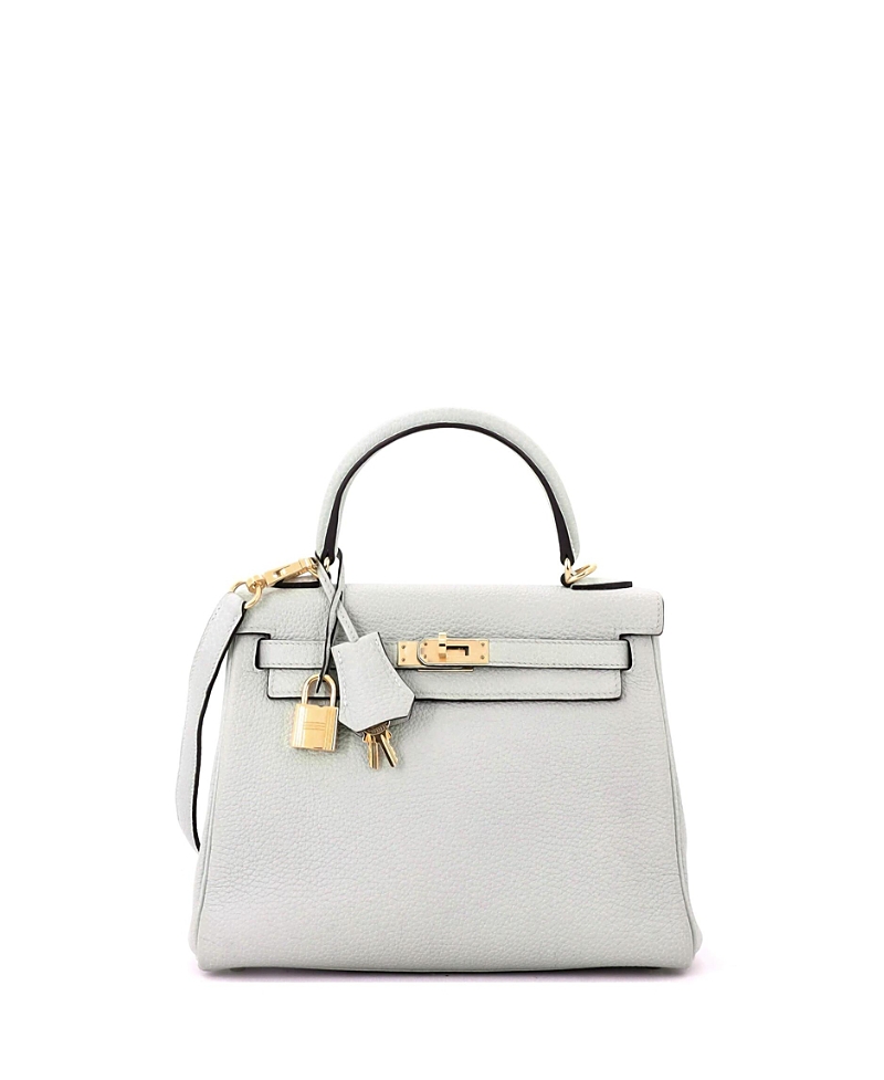 Click to view more detailed imagery on our partner's website Pre-owned Pre-owned Hermes Hermes Kelly 25 Handbag Grey Togo With Gold Hardware
