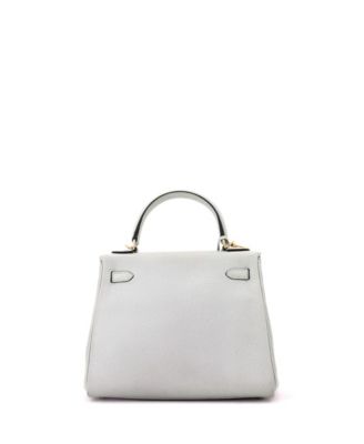 Kelly 25 Handbag Grey Togo with Gold Hardware