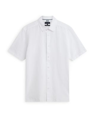 Short Sleeve Regular Fit Linen Blend Shirt