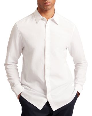 Long Sleeve Regular Fit Linen Blend Shirt