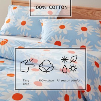 Rakastaa Ei Rakasta Cotton Percale 3-Piece Comforter Set, King