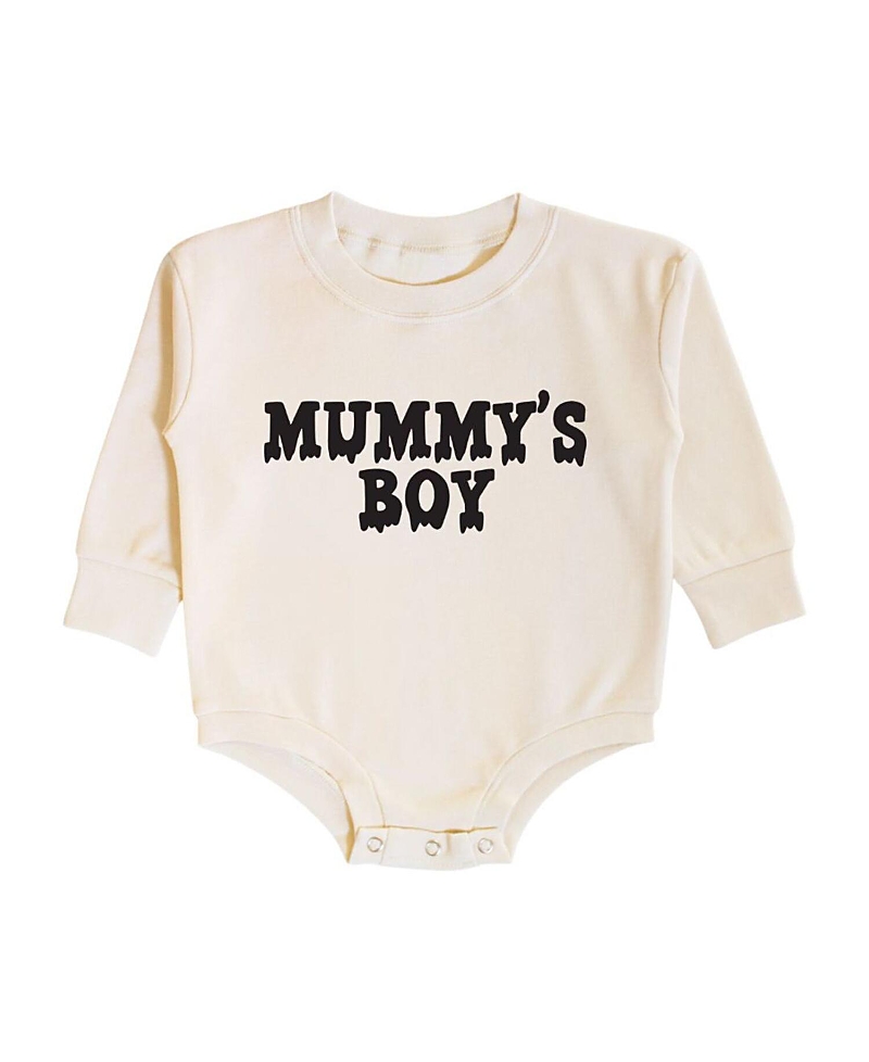 Sweet Wink Boys' Mummy's Boy Halloween Long Sleeve Romper - Baby