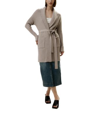 Merino Wool Shawl Collar Cardigan