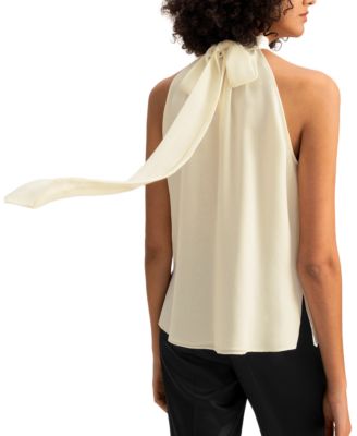 Silk Georgette Halter Neck Top