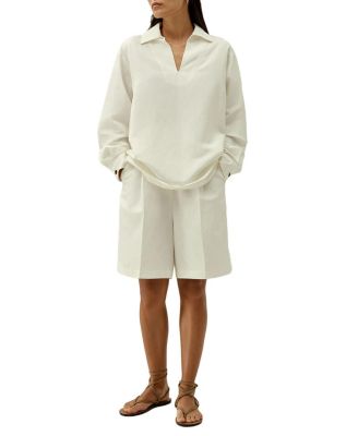 Oversized Silk-Linen Blend Shirt