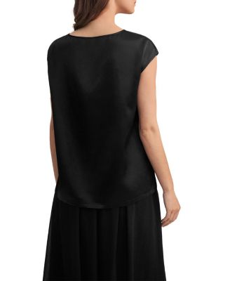 Basic Cap Sleeves Silk Tee