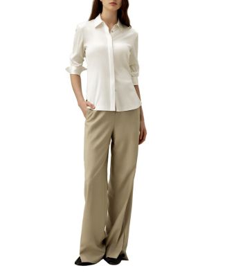 Elegant Silhouette Silk Shirt