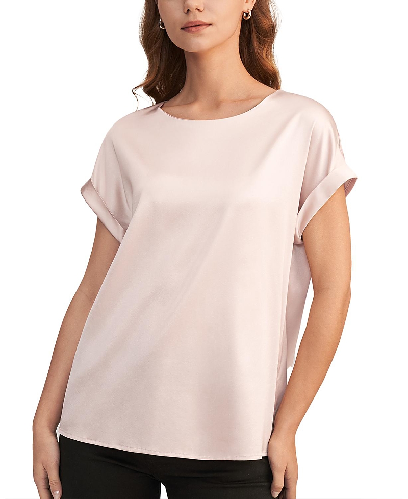 Lilysilk Short Sleeves Round Neck Silk Tee