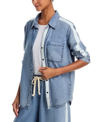 Contrast Taping Chambray Shirt
