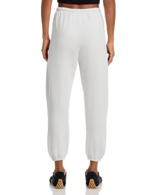 Cotton Logo Sweatpants in Chalk/Orange