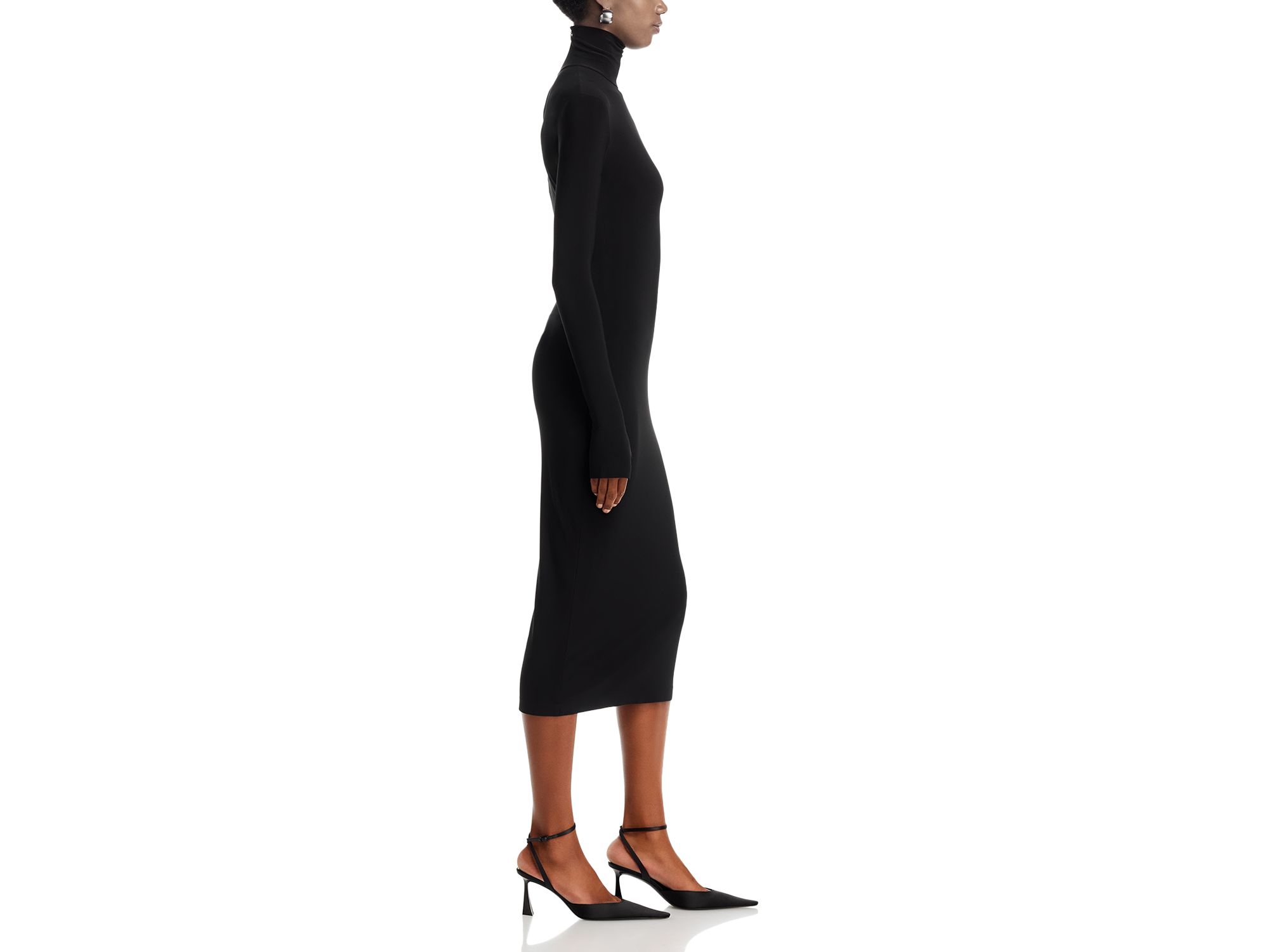 Long Sleeve Turtleneck Midi Dress — Image 5