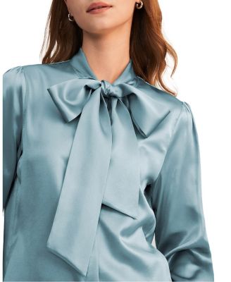 Women's Bow-tie Neck Silk Blouse