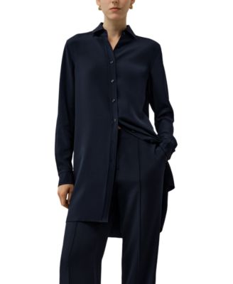 Classic Longline Silk Shirt