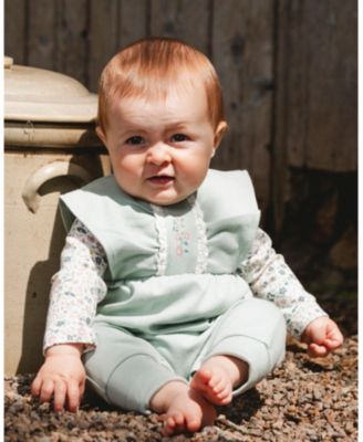 Girls' Organic Cotton Bodysuit and Sleeveless Overalls Set - Baby