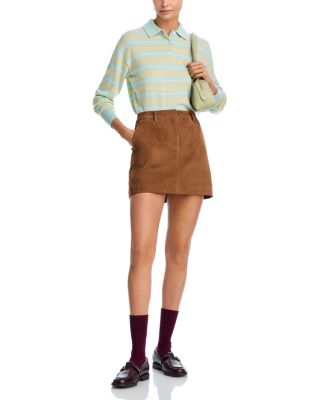 Cashmere Collegiate Stripe Polo Sweater