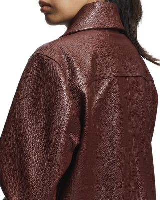 Lomand Textured Leather Jacket