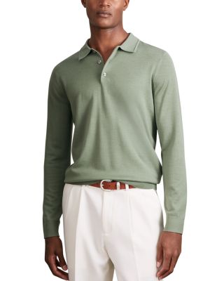 Trafford Merino Wool Long Sleeve Polo Shirt