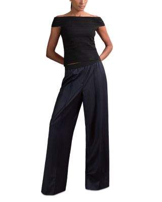 Neave Pinstripe Wide Leg Pants 