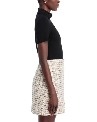 Short Sleeve Roll Neck Mini Dress